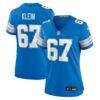 Elijah Klein Detroit Lions Nike Women's Team Game Jersey - Blue - Front View