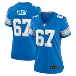 Elijah Klein Detroit Lions Nike Women's Team Game Jersey - Blue - Front View