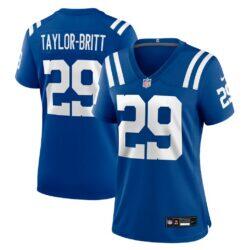 Cam Taylor-Britt Indianapolis Colts Nike Women's Team Game Jersey - - Front View