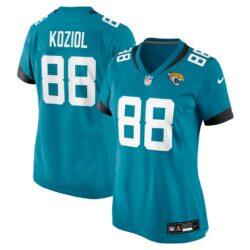 Tanner Koziol Jacksonville Jaguars Nike Women's Team Game Jersey - Teal - Front View