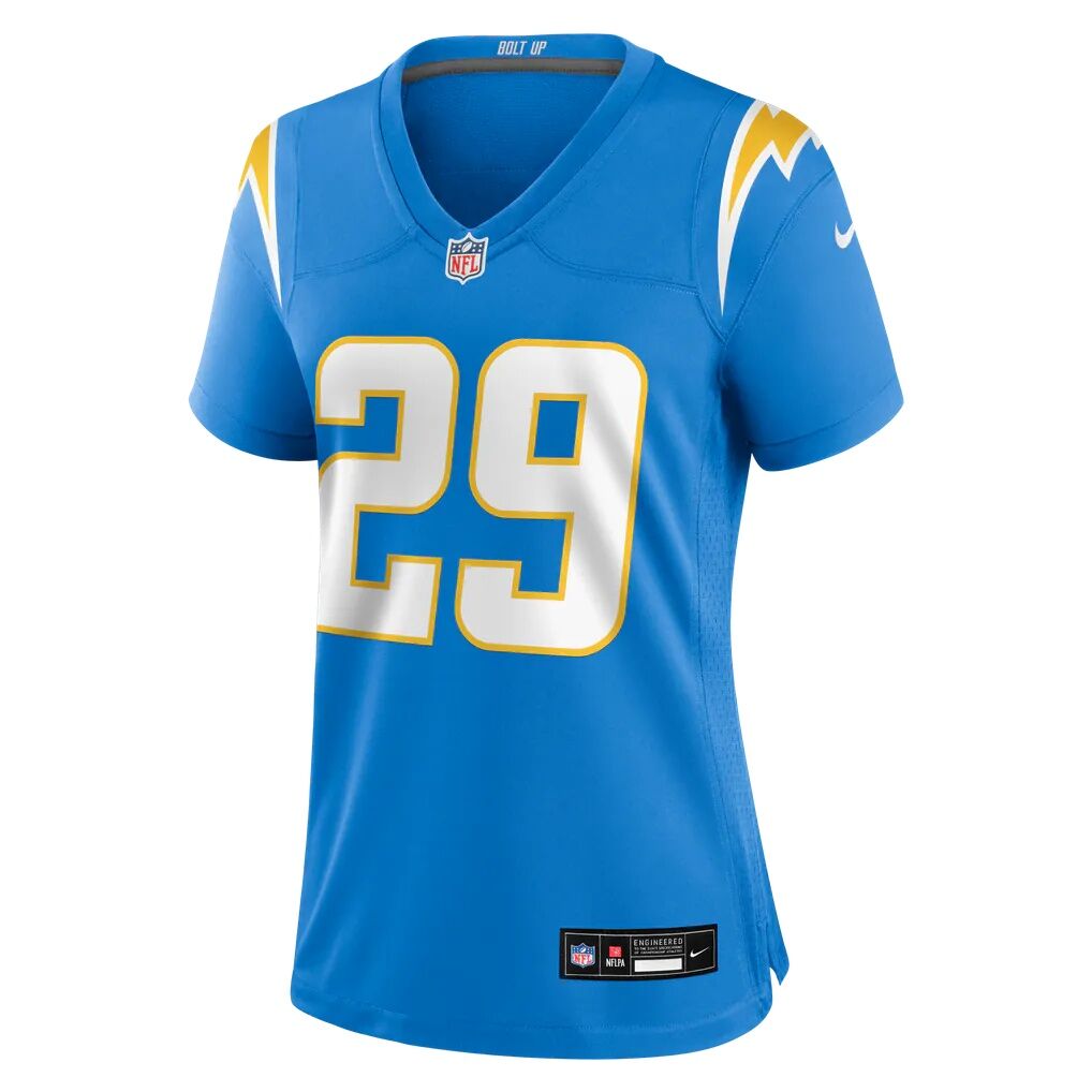 Kaiir Elam Los Angeles Chargers Nike Women's Team Game Jersey - Powder Blue