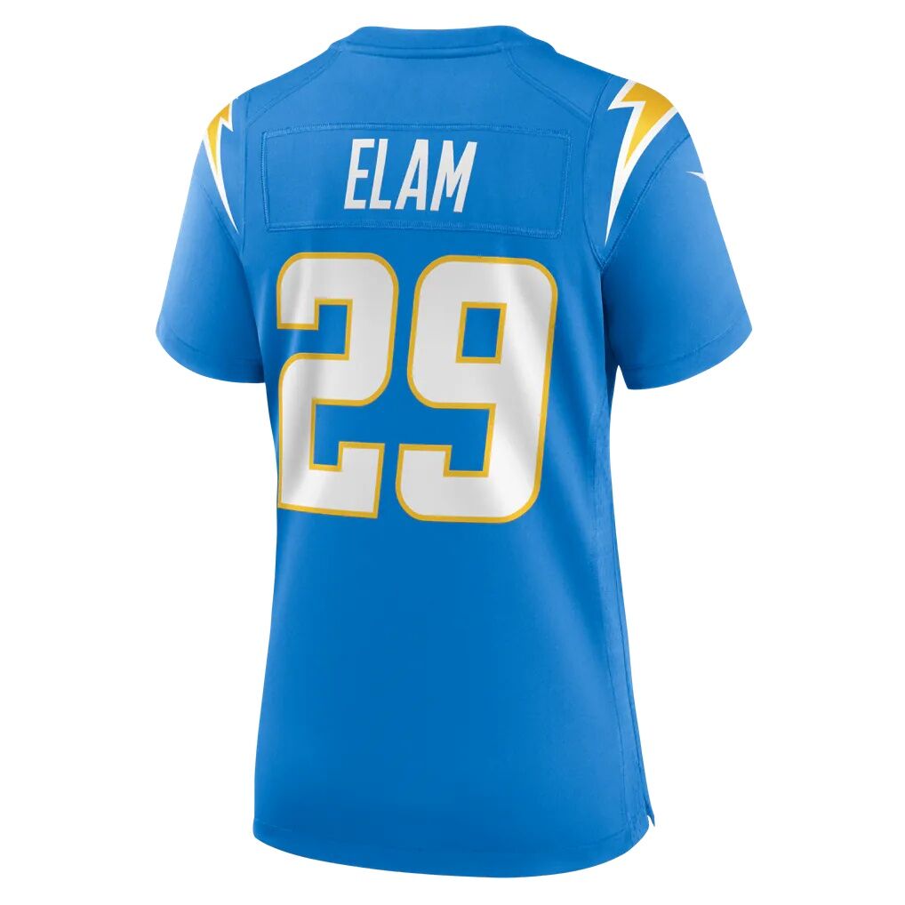 Kaiir Elam Los Angeles Chargers Nike Women's Team Game Jersey - Powder Blue