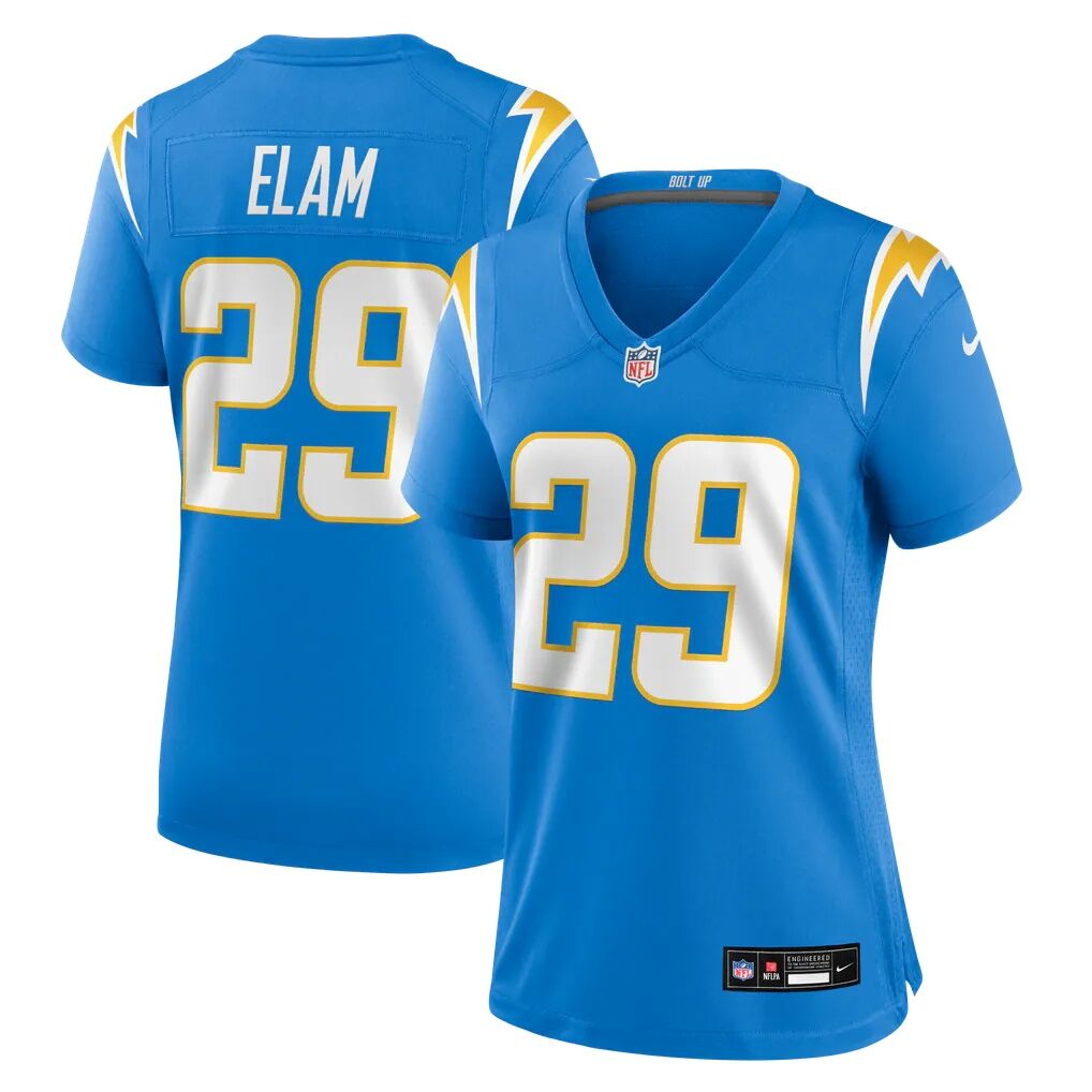Kaiir Elam Los Angeles Chargers Nike Women's Team Game Jersey - Powder Blue