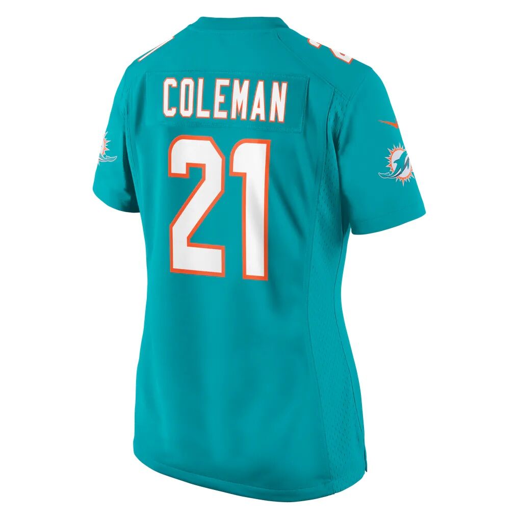 Kevin Coleman Miami Dolphins Nike Women's Team Game Jersey - Aqua
