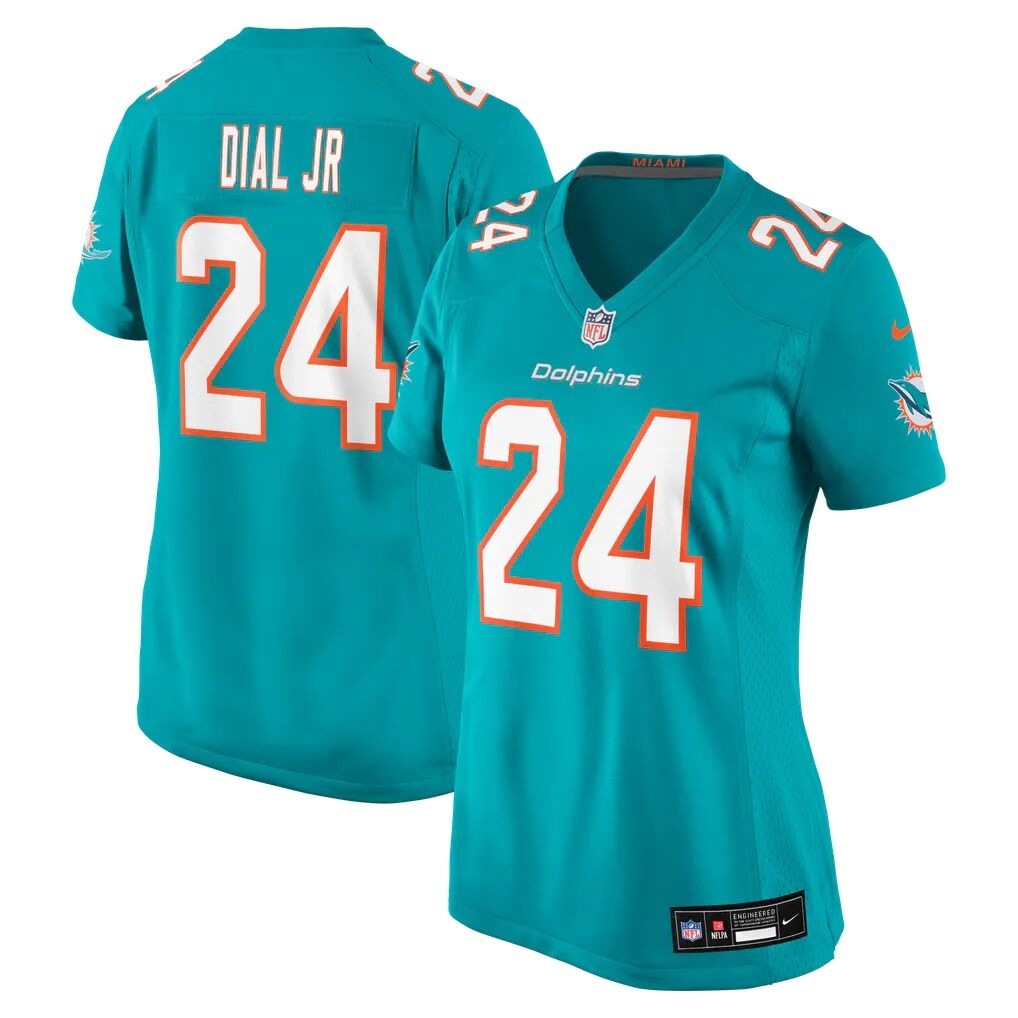 Marcellas Dial Jr. Miami Dolphins Nike Women's Team Game Jersey - Aqua
