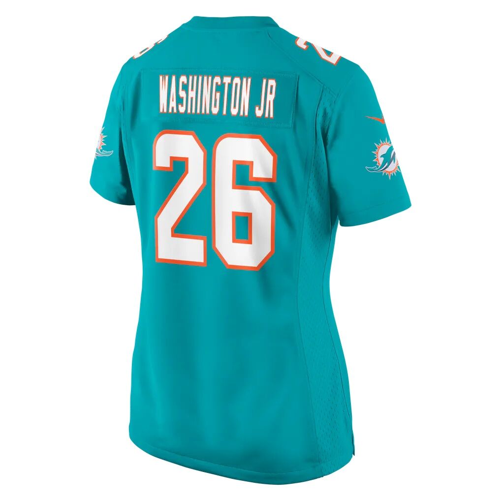 Carlos Washington Jr. Miami Dolphins Nike Women's Team Game Jersey - Aqua