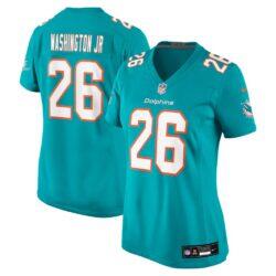 Carlos Washington Jr. Miami Dolphins Nike Women's Team Game Jersey - - Front View