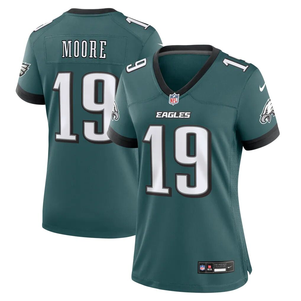 Elijah Moore Philadelphia Eagles Nike Women's Team Game Jersey - Midnight Green