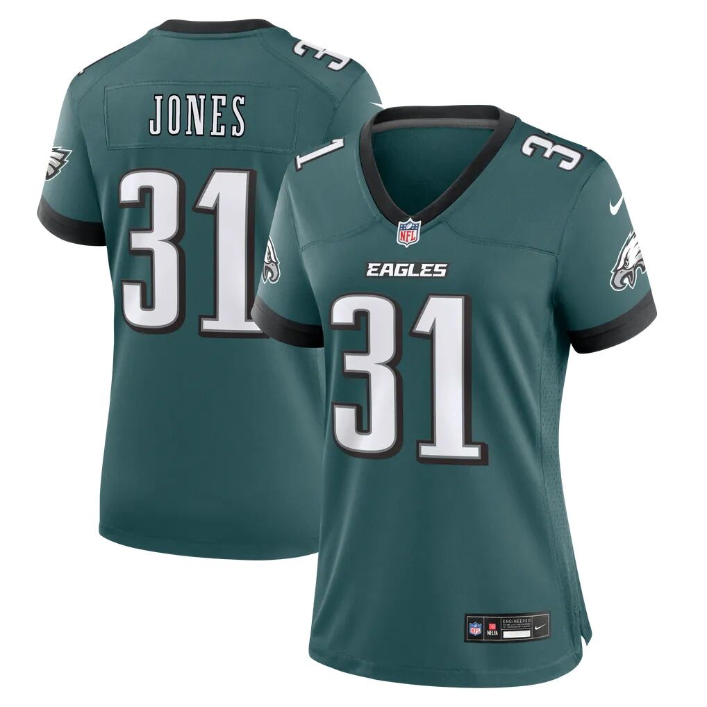 Jonathan Jones Philadelphia Eagles Nike Women's Team Game Jersey - Midnight Green