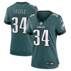 Carson Steele Philadelphia Eagles Nike Women's Team Game Jersey - - Front View