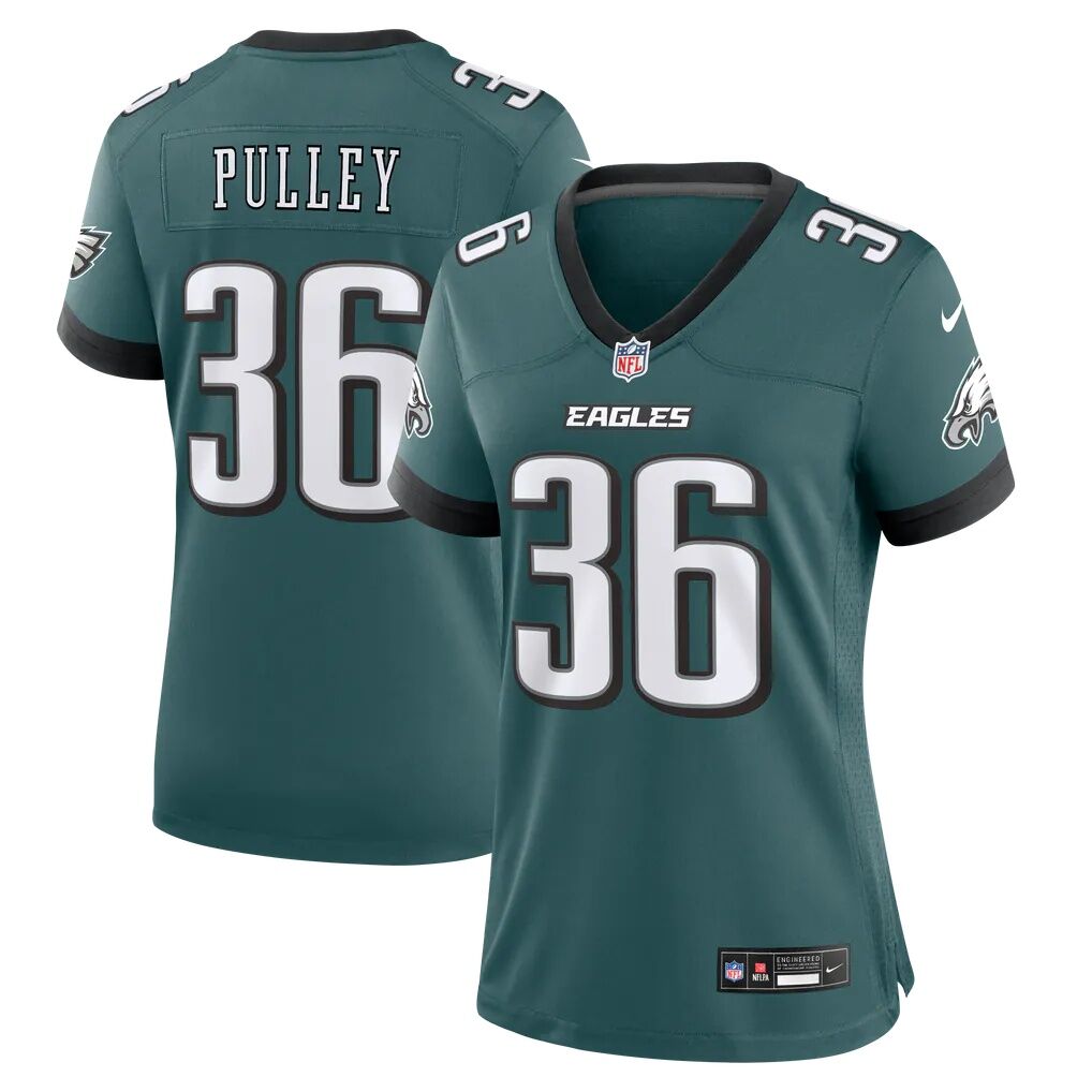 Maximus Pulley Philadelphia Eagles Nike Women's Team Game Jersey - Midnight Green