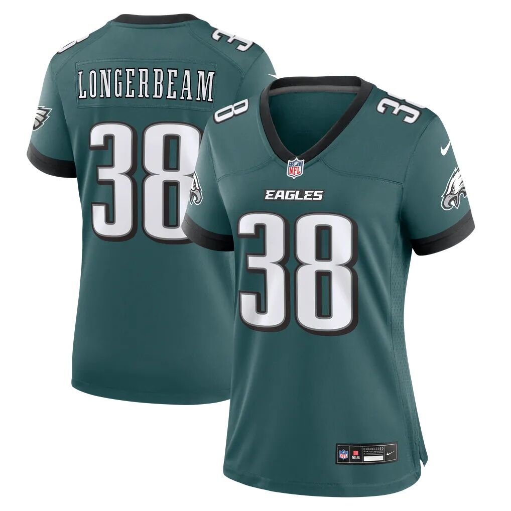 Robert Longerbeam Philadelphia Eagles Nike Women's Team Game Jersey - Midnight Green