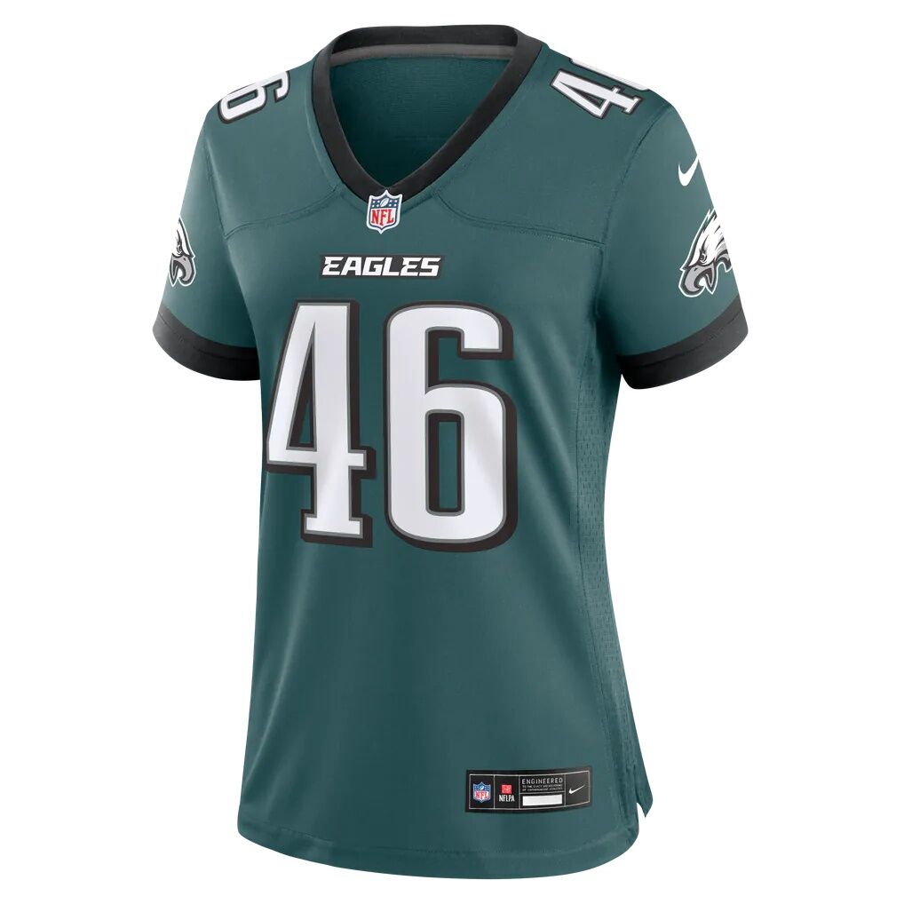 Joshua Weru Philadelphia Eagles Nike Women's Team Game Jersey - Midnight Green