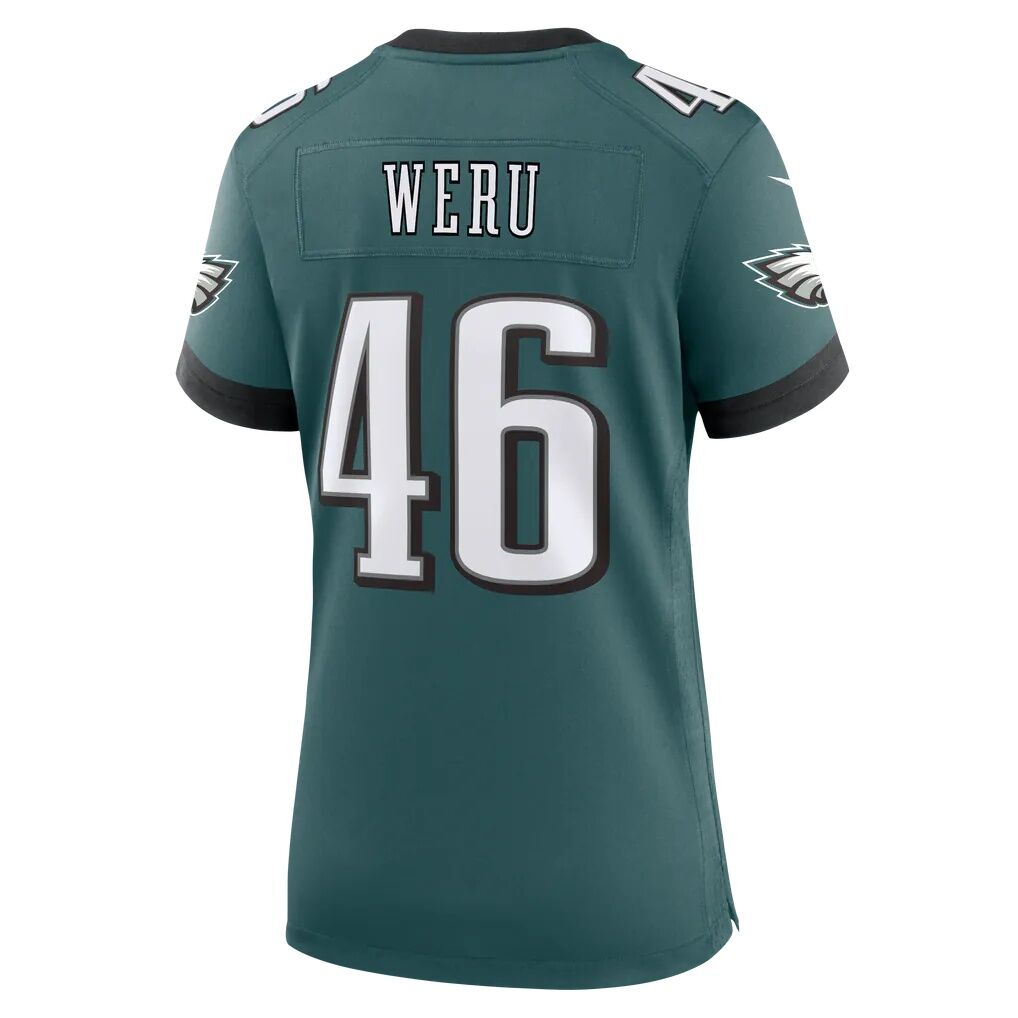 Joshua Weru Philadelphia Eagles Nike Women's Team Game Jersey - Midnight Green