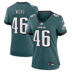 Joshua Weru Philadelphia Eagles Nike Women's Team Game Jersey - - Front View