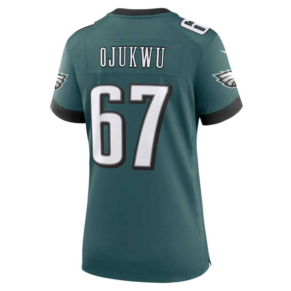 John Ojukwu Philadelphia Eagles Nike Women's Team Game Jersey - Midnight Green