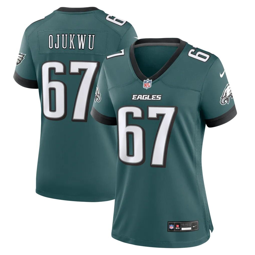 John Ojukwu Philadelphia Eagles Nike Women's Team Game Jersey - Midnight Green