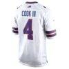 James Cook III Buffalo Bills Nike Game Jersey - White - Detail View