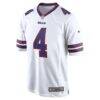 James Cook III Buffalo Bills Nike Game Jersey - White - Side View