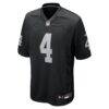 Mike Washington Jr. Las Vegas Raiders Nike Team Game Jersey - Black - Alt1