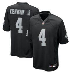 Mike Washington Jr. Las Vegas Raiders Nike Team Game Jersey - Black - Front View