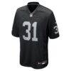 Treydan Stukes Las Vegas Raiders Nike Team Game Jersey - Black - Alt1