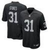 Treydan Stukes Las Vegas Raiders Nike Team Game Jersey - Black - Front View