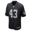 Dalton Johnson Las Vegas Raiders Nike Team Game Jersey - Black - Alt1