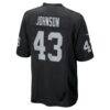 Dalton Johnson Las Vegas Raiders Nike Team Game Jersey - Black - Alt2