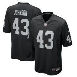 Dalton Johnson Las Vegas Raiders Nike Team Game Jersey - Black - Front View
