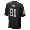 Dareke Young Las Vegas Raiders Nike Team Game Jersey - Black - Alt2