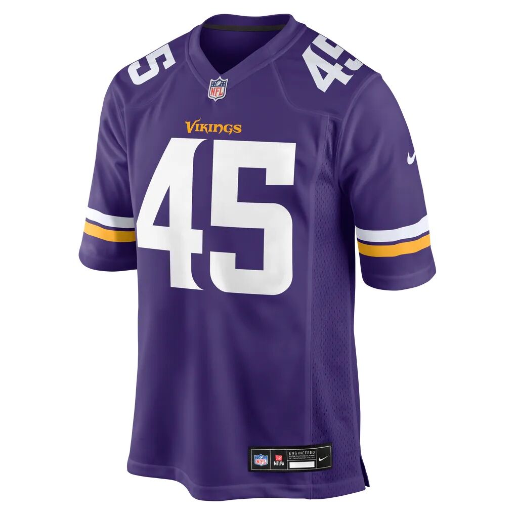 Max Bredeson Minnesota Vikings Nike Team Game Jersey