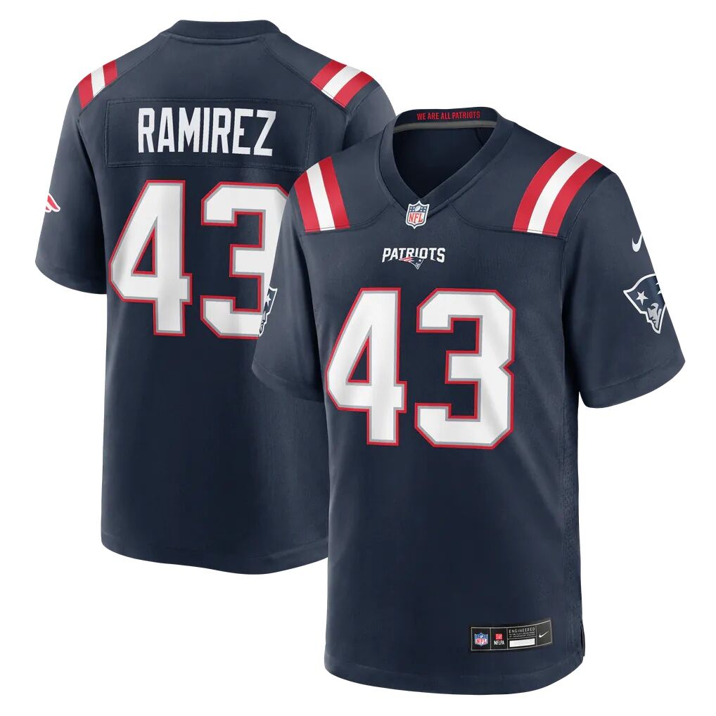 Jose Ramirez New England Patriots Nike Team Game Jersey
