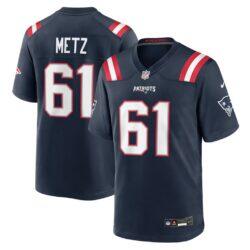 Lorenz Metz New England Patriots Nike Team Game Jersey - Navy - Front View