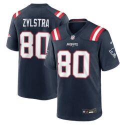 Shane Zylstra New England Patriots Nike Team Game Jersey - Navy - Front View
