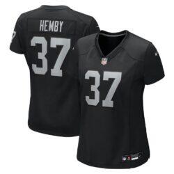 Roman Hemby Las Vegas Raiders Nike Women's Team Game Jersey - Black - Front View