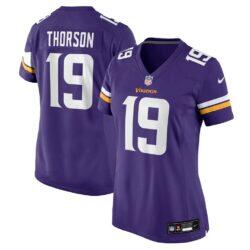 Brett Thorson Minnesota Vikings Nike Women's Team Game Jersey - Purple - Front View