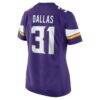 DeeJay Dallas Minnesota Vikings Nike Women's Team Game Jersey - Purple - Alt2