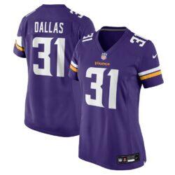 DeeJay Dallas Minnesota Vikings Nike Women's Team Game Jersey - Purple - Front View