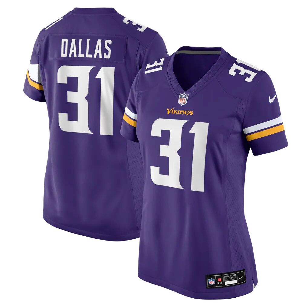 DeeJay Dallas Minnesota Vikings Nike Women's Team Game Jersey
