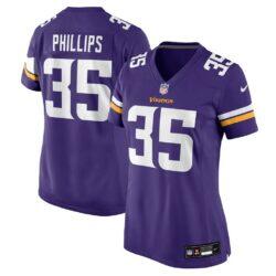 Bryce Phillips Minnesota Vikings Nike Women's Team Game Jersey - Purple - Front View
