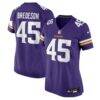 Max Bredeson Minnesota Vikings Nike Women's Team Game Jersey - Purple - Front View