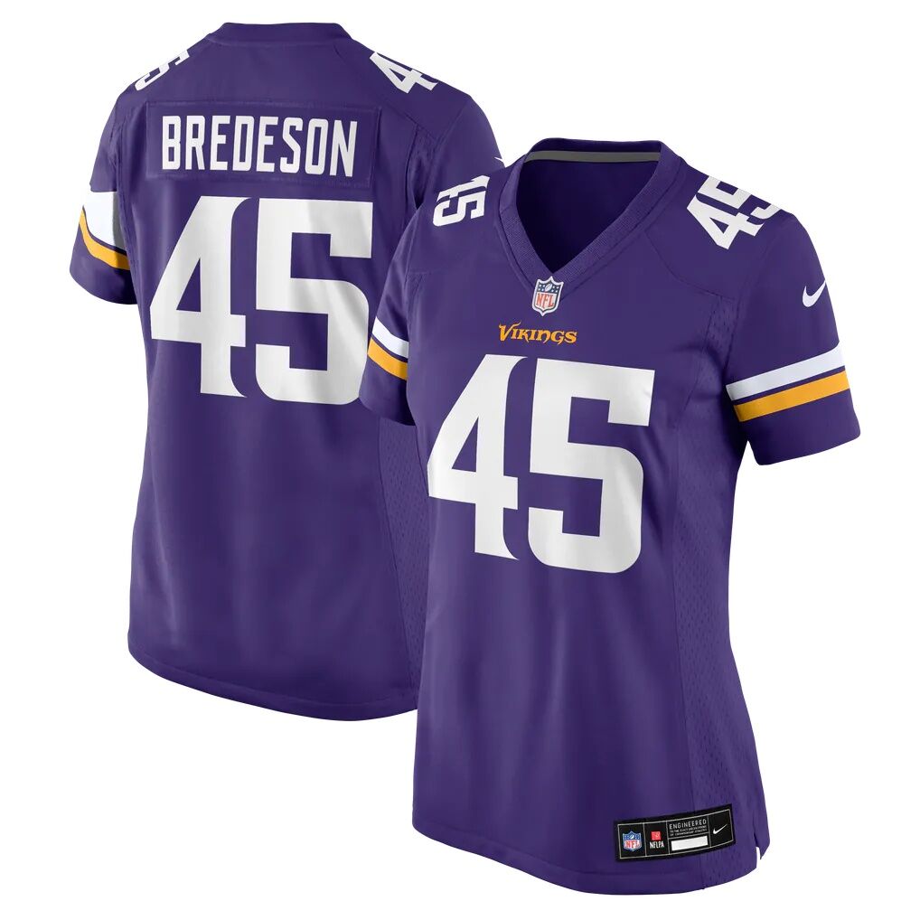 Max Bredeson Minnesota Vikings Nike Women's Team Game Jersey