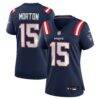 Behren Morton New England Patriots Nike Women's Team Game Jersey - Navy - Front View