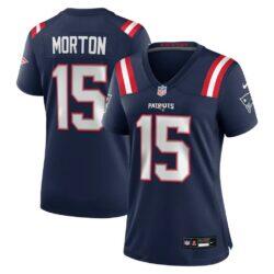 Behren Morton New England Patriots Nike Women's Team Game Jersey - Navy - Front View