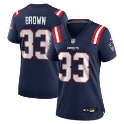Mike Brown New England Patriots Nike Women's Team Game Jersey - Navy - Front View