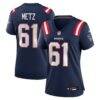 Lorenz Metz New England Patriots Nike Women's Team Game Jersey - Navy - Front View