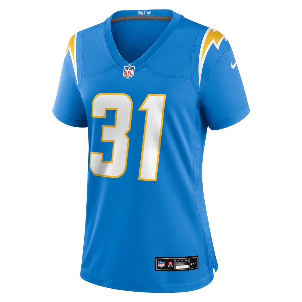 Greg Desrosiers Jr. Los Angeles Chargers Nike Women's Team Game Jersey - Powder Blue