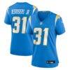 Greg Desrosiers Jr. Los Angeles Chargers Nike Women's Team Game Jersey - - Front View