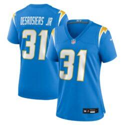 Greg Desrosiers Jr. Los Angeles Chargers Nike Women's Team Game Jersey - - Front View
